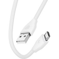 Câble USB INKAX USB vers micro-USB 2.1A CK21 20cm Blanc