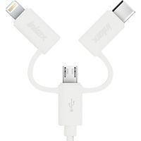 Câble USB INKAX 3x Embouts Micro-USB, iPhone, USB-C