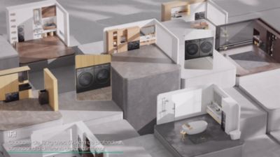 Voir la vidéo pour Lave linge hublot HISENSE WF7I1248BBR
