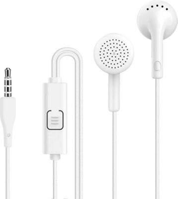 Ecouteurs HONOR Jack 3.5mm Kit Piéton Bouton Blanc