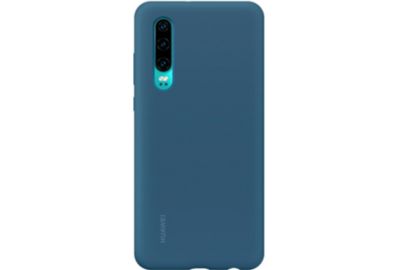 Coque HUAWEI P30 Silicone aimantée bleu