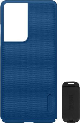 Coque NILLKIN Samsung S21 Ultra Mat avec Stand Bleu Coque NILLKIN Samsung S21 Ultra Mat avec Stand Bleu