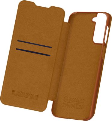 Etui NILLKIN Galaxy S21+ Éco-cuir premium Qin Marron Etui NILLKIN Galaxy S21+ Éco-cuir premium Qin Marron
