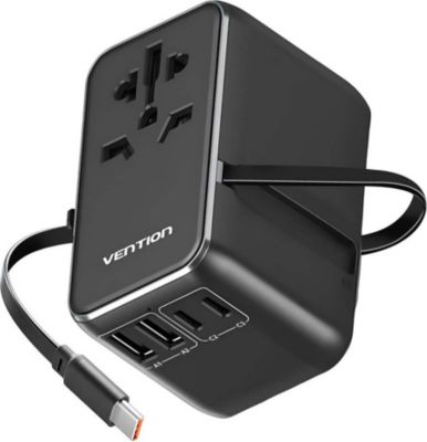 Chargeur VENTION VENTION Adaptateur de Voyage Universel 4