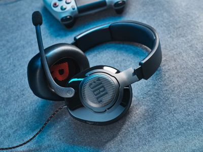 Casque gaming filaire circum-aural avec micro rétractable JBL Quantum 400  Noir - Casque audio