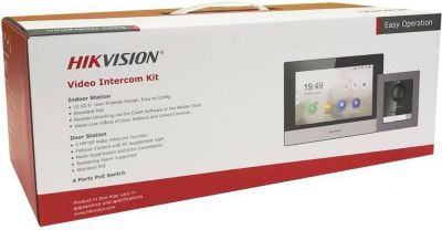 Interphone HIKVISION Kit interphone vidéo couleur connecté