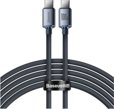 Câble USB BASEUS USB-C vers USB-C 100W Crystal Shine 2m