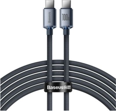 Câble USB BASEUS USB-C vers USB-C 100W Crystal Shine 2m Câble USB BASEUS USB-C vers USB-C 100W Crystal Shine 2m