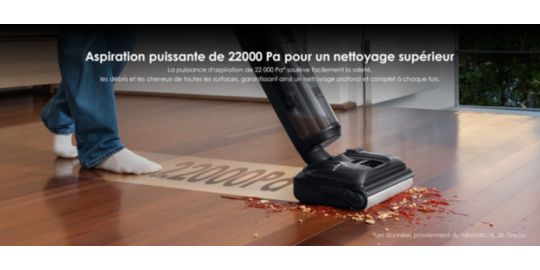 Aspirateur laveur TINECO Floor One S7 Switch Stretch premium Noir