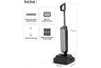 Autonomie 90 min et FlashDry Tineco S9 Artist Steam Pro