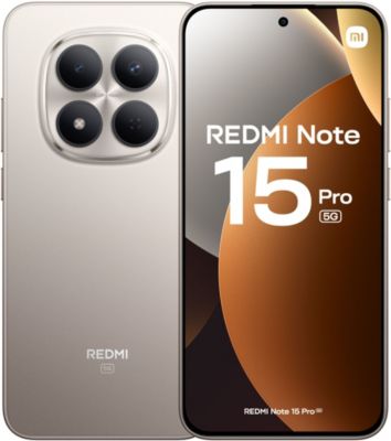 Smartphone XIAOMI Redmi Note 15 Pro Gris Titane 256Go 5G