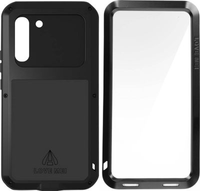 Coque LOVE MEI Samsung S22 + Verre Trempé Noir Coque LOVE MEI Samsung S22 + Verre Trempé Noir