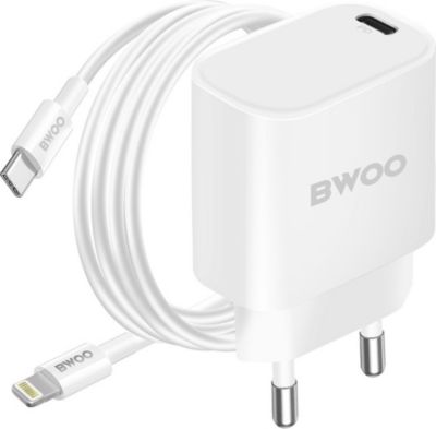 Chargeur BWOO Bwoo Chargeur Secteur 20W USB-C avec Câb