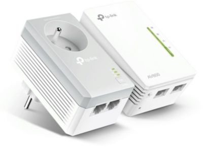 TP-Link TL-WPA8631P CPL WiFi AV1300 Port Gigabit avec Prise gigogne & CPL  1000Mbps, Prise CPL Fibre avec 1 Port Gigabit et Prise Intégrée, Boitier  CPL