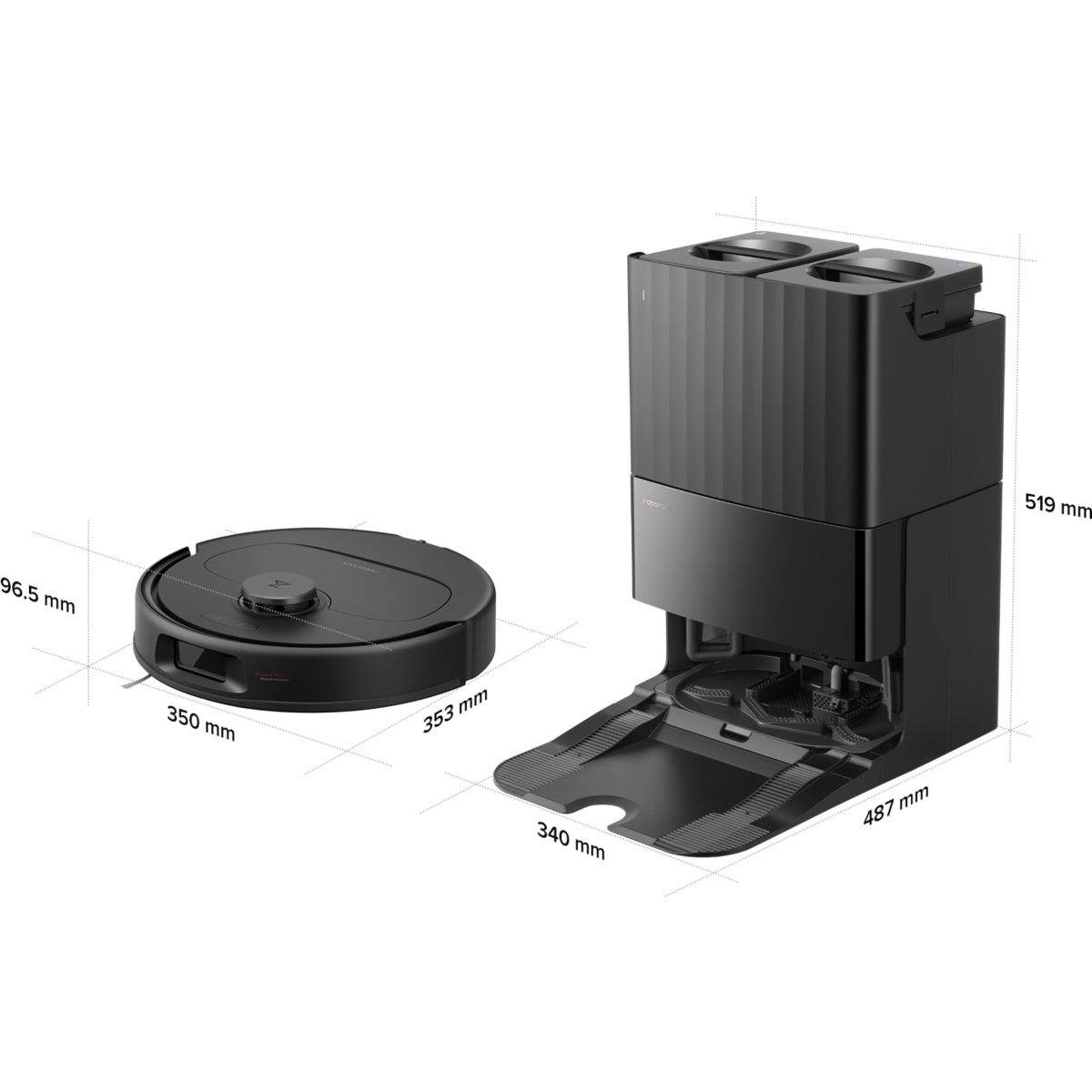 Roborock Qrevo S ProX Black — vue 3