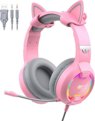 Casque gamer GAMENOTE H2233d rose RGB pour PC & console Casque gamer GAMENOTE H2233d rose RGB pour PC & console