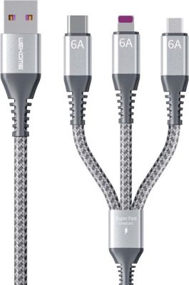 Câble USB AVIZAR 3 en 1 USB-A PD Raython Charge Rapide