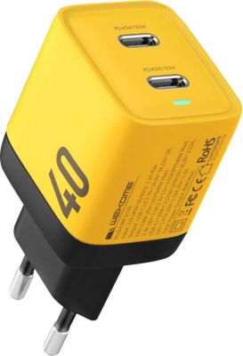 Chargeur AVIZAR Wekome Chargeur Secteur 2x USB-C GaN 40W
