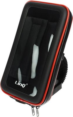 Support smartphone LINQ Moto /Scooter + Housse 6.3" max – Noir