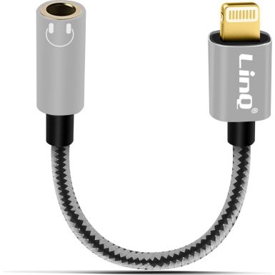 Adaptateur Lightning/Jack 3,5 LINQ Lightning - Jack 3.5mm A3523 Gris 15cm