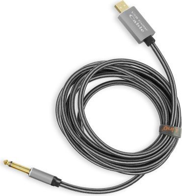 LINQ USB Mâle vers Jack 6.35mm Mâle 3m Gris