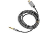 Câble Jack LINQ USB Mâle vers Jack 6.35mm Mâle 3m Gris