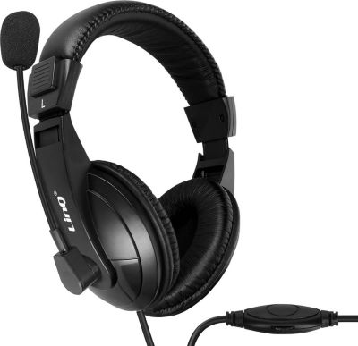 Casque LINQ Micro pour PC branchement USB Noir