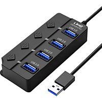 LINQ Hub USB 4en1 avec Bouton marche/arrêt