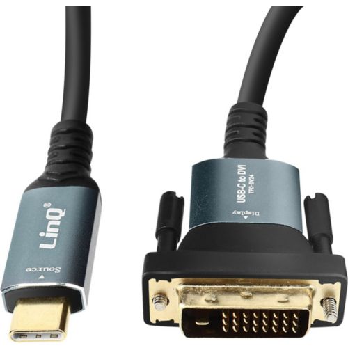 Câble DVI LINQ Câble USB-C vers DVI Full HD 1080P 1.8m