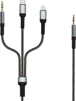 Câble Lightning LINQ Jack vers Jack 3.5mm, Lightning et USB-C Câble Lightning LINQ Jack vers Jack 3.5mm, Lightning et USB-C