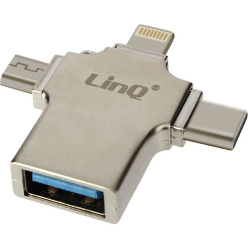 Adaptateur USB 2 en 1 USB-C/ Lightning LinQ OTG-U829