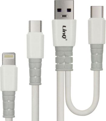 Câble Lightning LINQ Double entrée 2en1 USB-C / Lightning 60W