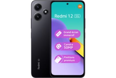 Smartphone XIAOMI Redmi 12 5G 256Go Noir