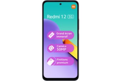 Smartphone XIAOMI Redmi 12 5G 256Go Noir