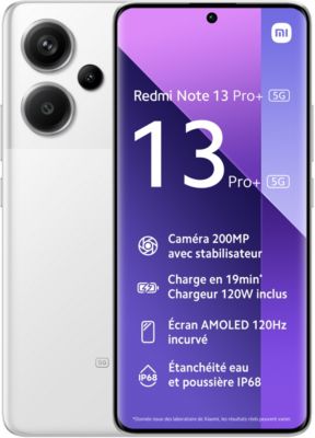Smartphone XIAOMI Redmi Note 13 Pro Plus 512Go Blanc 5G