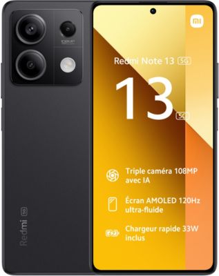 Smartphone XIAOMI Redmi Note 13 256Go Noir 5G