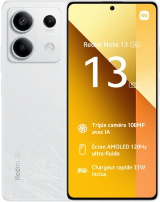Smartphone XIAOMI Redmi Note 13 256Go Blanc 5G