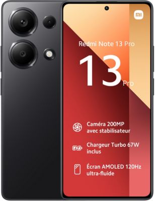 Smartphone XIAOMI Redmi Note 13 Pro 512Go Noir 4G