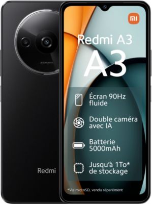 Smartphone XIAOMI Redmi A3 Noir 64Go