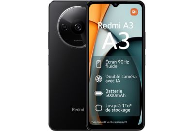 Smartphone XIAOMI Redmi A3 Noir 64Go