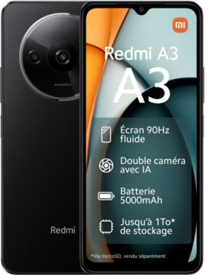 Smartphone XIAOMI Redmi A3 Noir 128Go