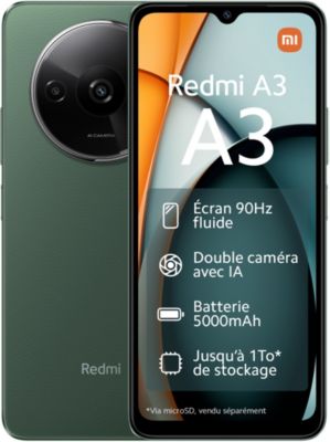 Smartphone XIAOMI Redmi A3 Vert  64Go
