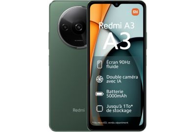 Smartphone XIAOMI Redmi A3 Vert  64Go