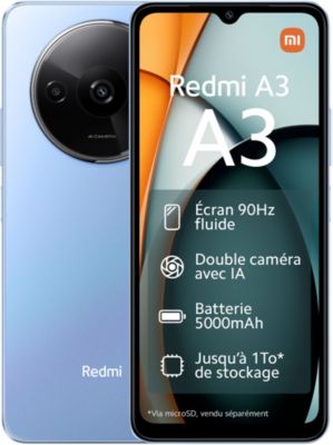 Smartphone XIAOMI Redmi A3 Bleu 64Go