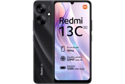 Smartphone XIAOMI Redmi 13C 128Go Noir 5G