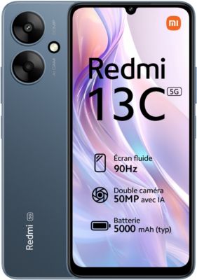 Smartphone XIAOMI Redmi 13C 128Go Bleu 5G Reconditionné