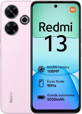 Smartphone XIAOMI Redmi 13 4G 256Go Rose