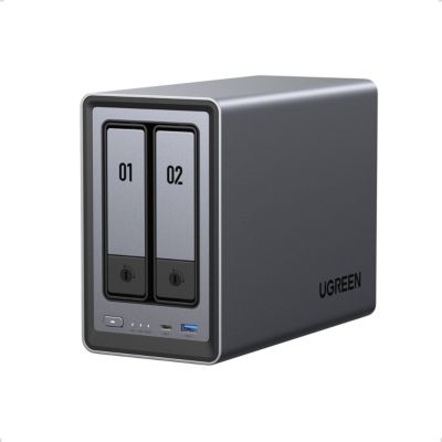 Serveur NAS UGREEN 2 baies DXP2800 Gris anodisé