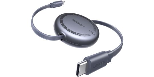 Câble USB C UGREEN Cable Rectractable 1m Noir 100W