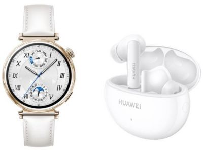 Montre Connectée Huawei Pack Watch Gt5 41Mm Blanc + Buds Blancs